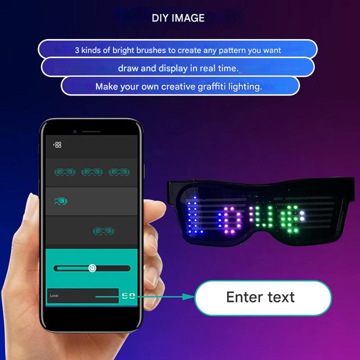 App-Programmable LED Party Glasses - GlowBeat-State of Style