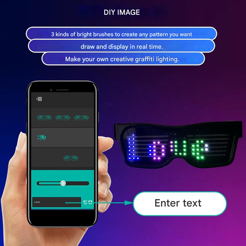 App-Programmable LED Party Glasses - GlowBeat-State of Style