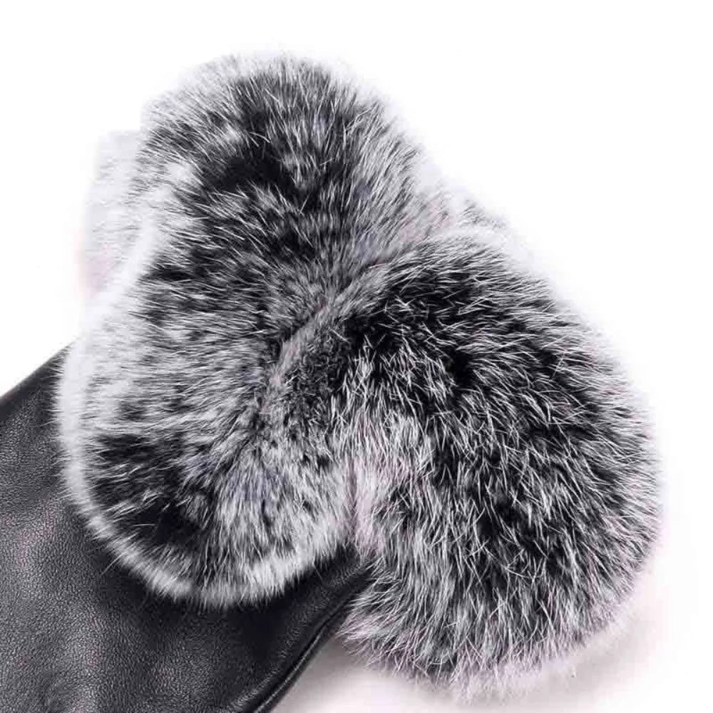 Apple Leather Gloves | Stylish and Warm-Purple-State of Style