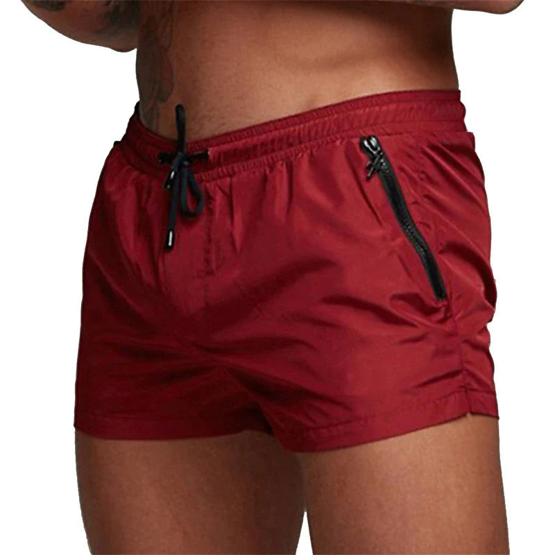 Aqua Fast-Dry Swim Shorts | Stretch Swim Shorts-Burgundy-M-State of Style