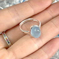 Aquamarine Silver Ring – Nerida-State of Style