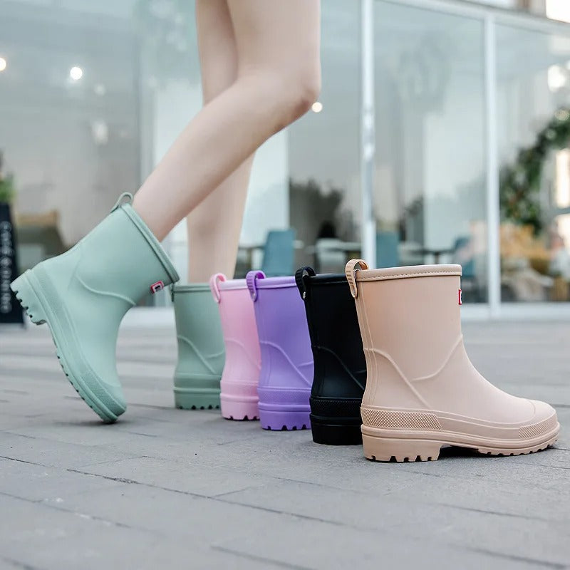 AquaStride 2.0 | Stylish Mid-Calf Waterproof Rain Boots for Women-Purple-5-State of Style