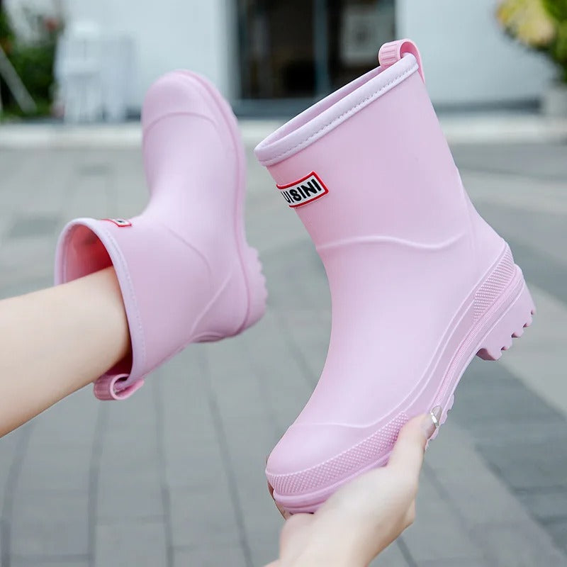 AquaStride 2.0 | Stylish Mid-Calf Waterproof Rain Boots for Women-Purple-5-State of Style