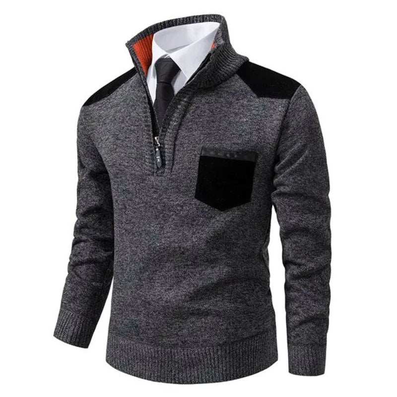 Archer Cashmere Men's Pullover-Dark Grey-M-State of Style