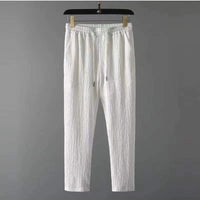 Arion - Summer Linen Set for Men-White-S-State of Style