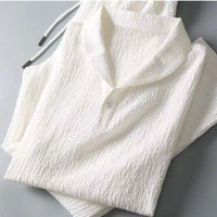 Arion - Summer Linen Set for Men-White-S-State of Style