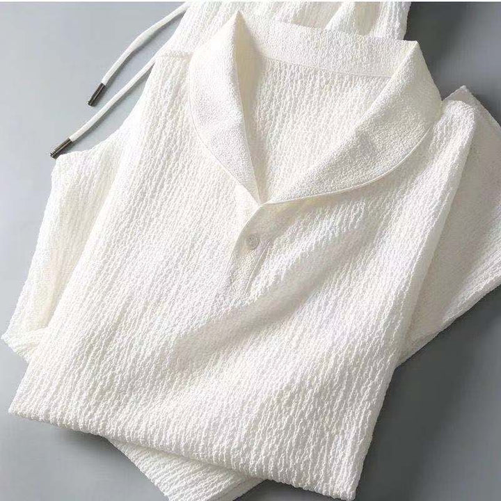 Arion - Summer Linen Set for Men-White-S-State of Style