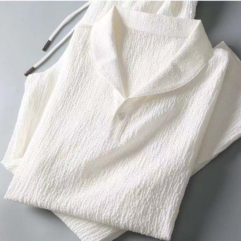 Arion - Summer Linen Set for Men-White-S-State of Style