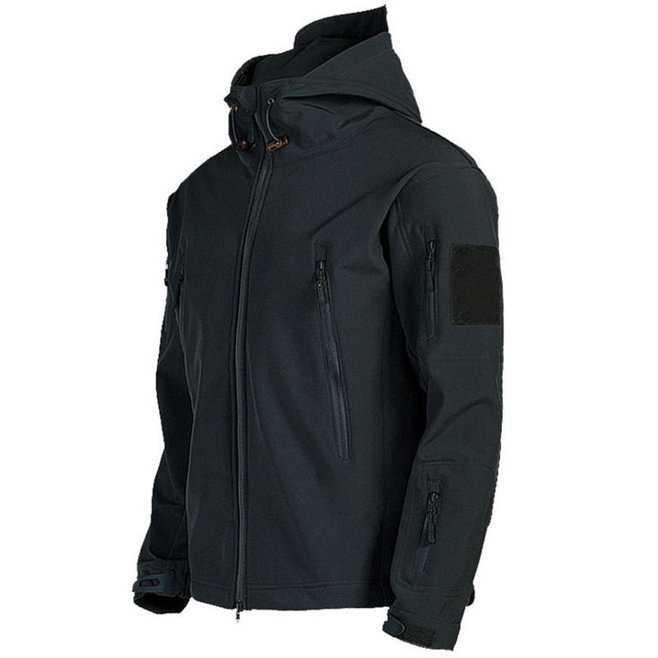 Army Jacket | Wind and Waterproof Autumn Jacket-Black Camouflage-S-State of Style