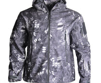 Army Jacket | Wind and Waterproof Autumn Jacket-Charcoal Camouflage-S-State of Style
