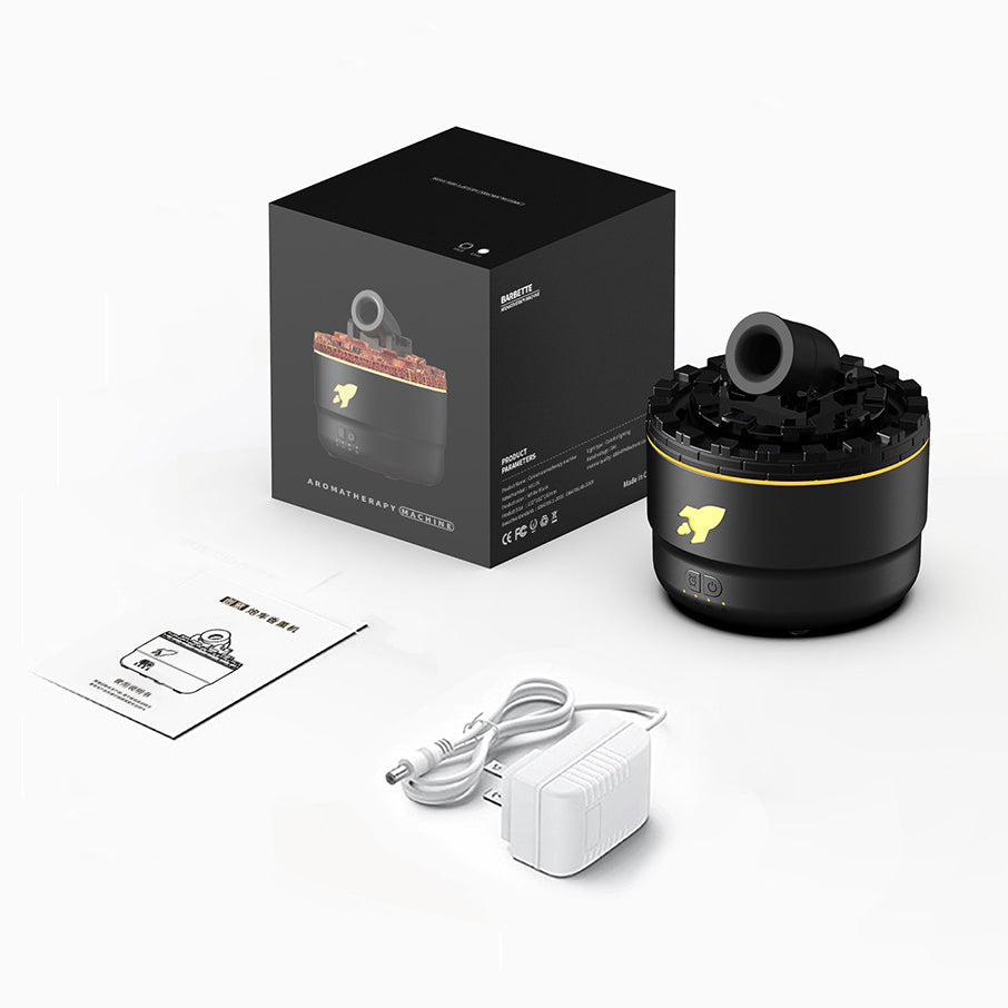 Aroma Diffuser and Humidifier with Night Lamp - LavaGlow-Black-State of Style