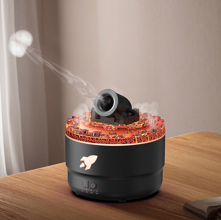 Aroma Diffuser and Humidifier with Night Lamp - LavaGlow-Black-State of Style