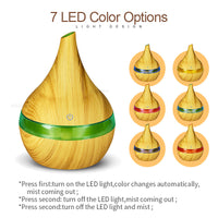 Aroma Diffuser with Humidifier and LED Lighting - AromaGlow-Light Brown-State of Style