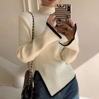 Asymmetric Sweater for Women – Trendy & Unique Design-White-S-State of Style