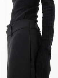 Asymmetrical Wide Women's Trousers with Double Button – Noa-Black-XS-State of Style