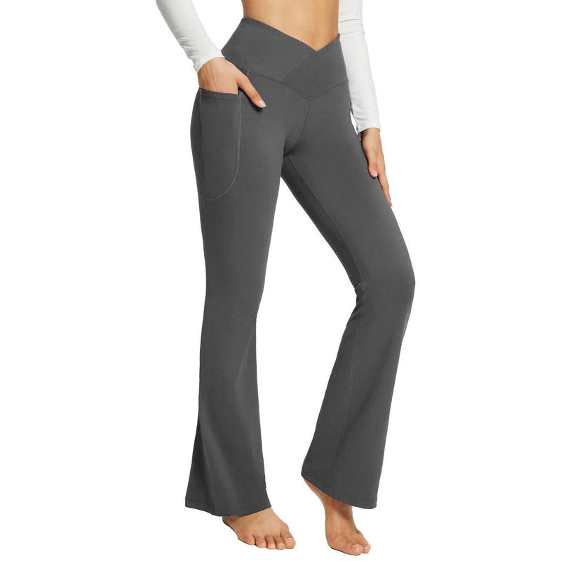 Attractive Yoga Pants-Dark Grey-S-State of Style