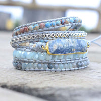 Aurina Healing Blue Topaz Wrap Bracelet-State of Style