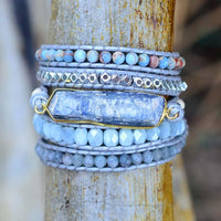 Aurina Healing Blue Topaz Wrap Bracelet-State of Style