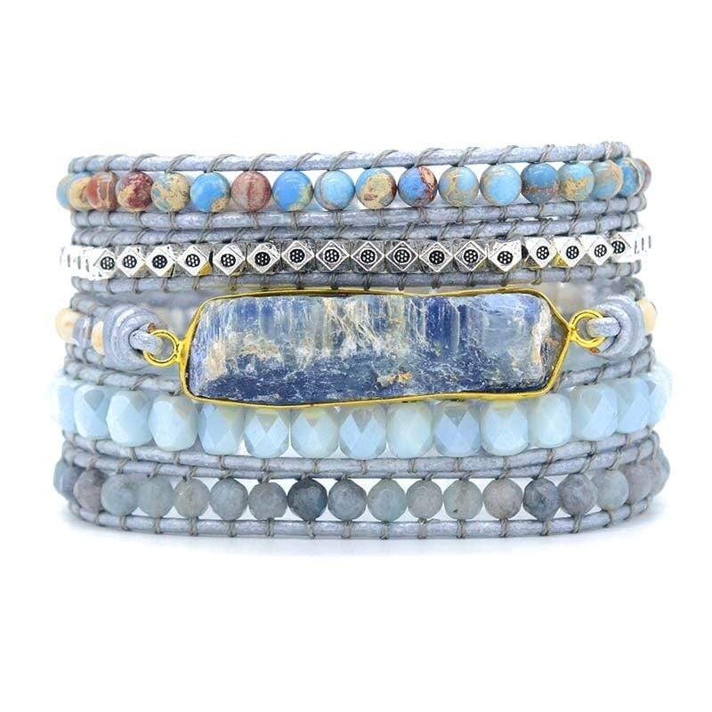 Aurina Healing Blue Topaz Wrap Bracelet-State of Style