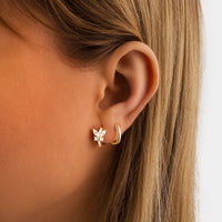 Auryn Crystal Butterfly Earrings-Silver-State of Style
