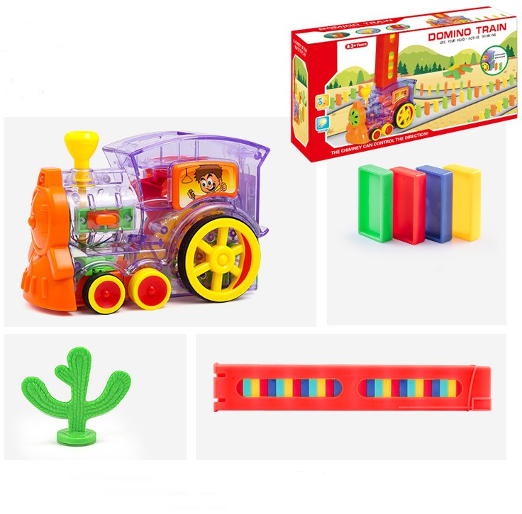 Automatic Domino Train Set - AutoDomino-Blue-60 Pieces-State of Style