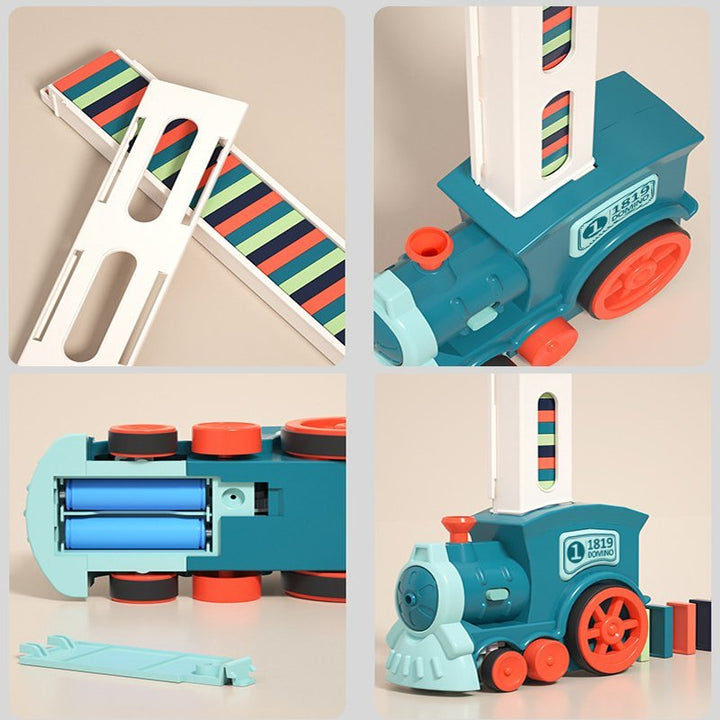 Automatic Domino Train Set - AutoDomino-Blue-60 Pieces-State of Style