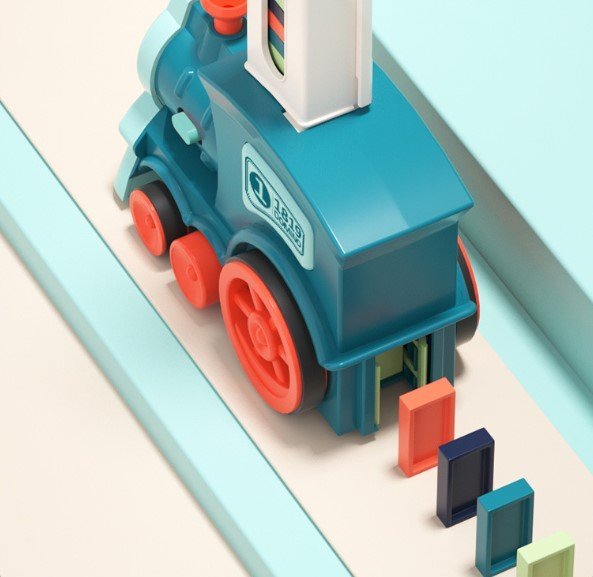 Automatic Domino Train Set - AutoDomino-Blue-60 Pieces-State of Style