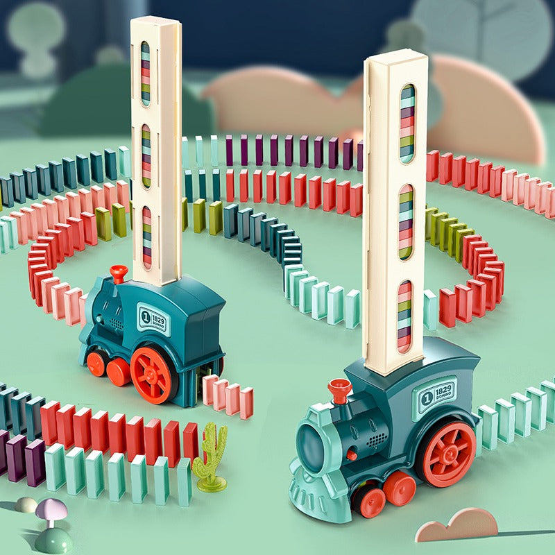 Automatic Domino Train Set - AutoDomino-Blue-60 Pieces-State of Style