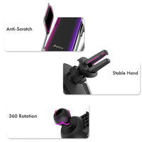Automatic Phone Holder with Wireless Charger – GripCharge-Silver-State of Style