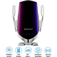 Automatic Phone Holder with Wireless Charger – GripCharge-Silver-State of Style