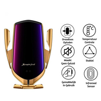 Automatic Phone Holder with Wireless Charger – GripCharge-Silver-State of Style