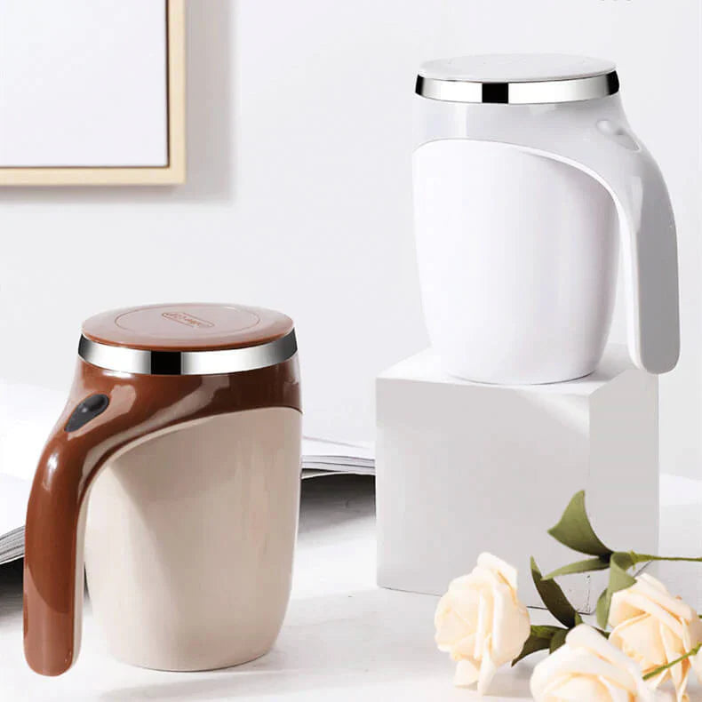 Automatic Stirring Thermos Mug - StirEase-Brown-State of Style