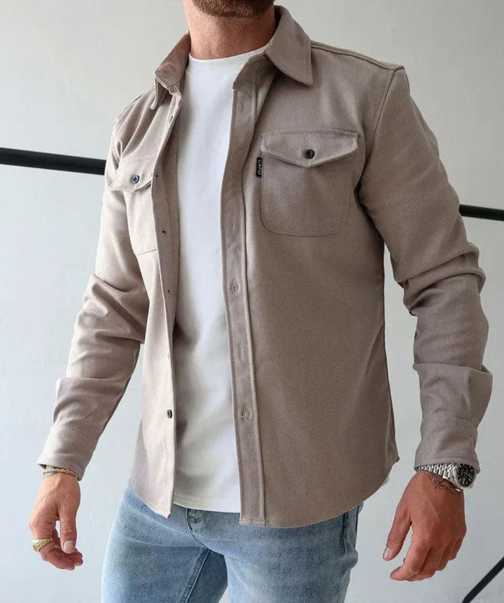 Autumn Casual Shirt - Thomas-Beige-S-State of Style