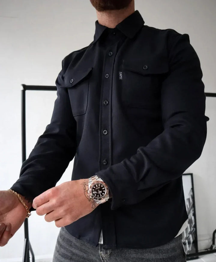 Autumn Casual Shirt - Thomas-Beige-S-State of Style
