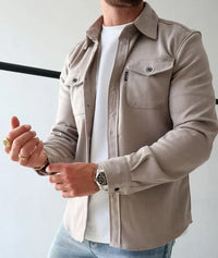 Autumn Casual Shirt - Thomas-Beige-S-State of Style