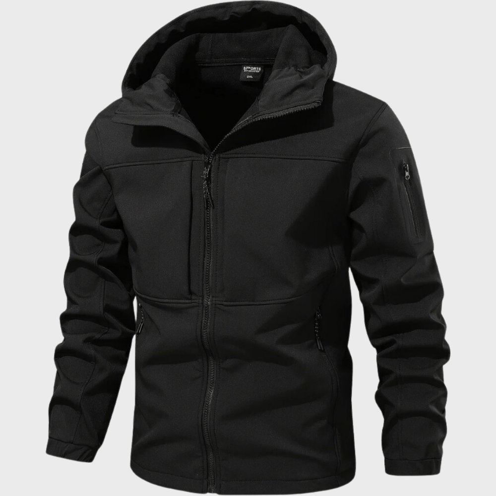 Axel Casual Hooded Jacket for Men-Black-XS-State of Style