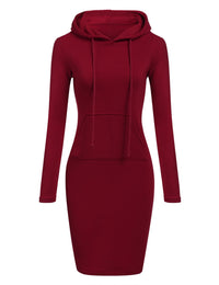 AyasDress I Hooded Sweatshirt Dress | Comfortable & Stylish-Wine Red-S-State of Style