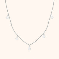 Aylin Necklace with Small Circles-Silver-State of Style