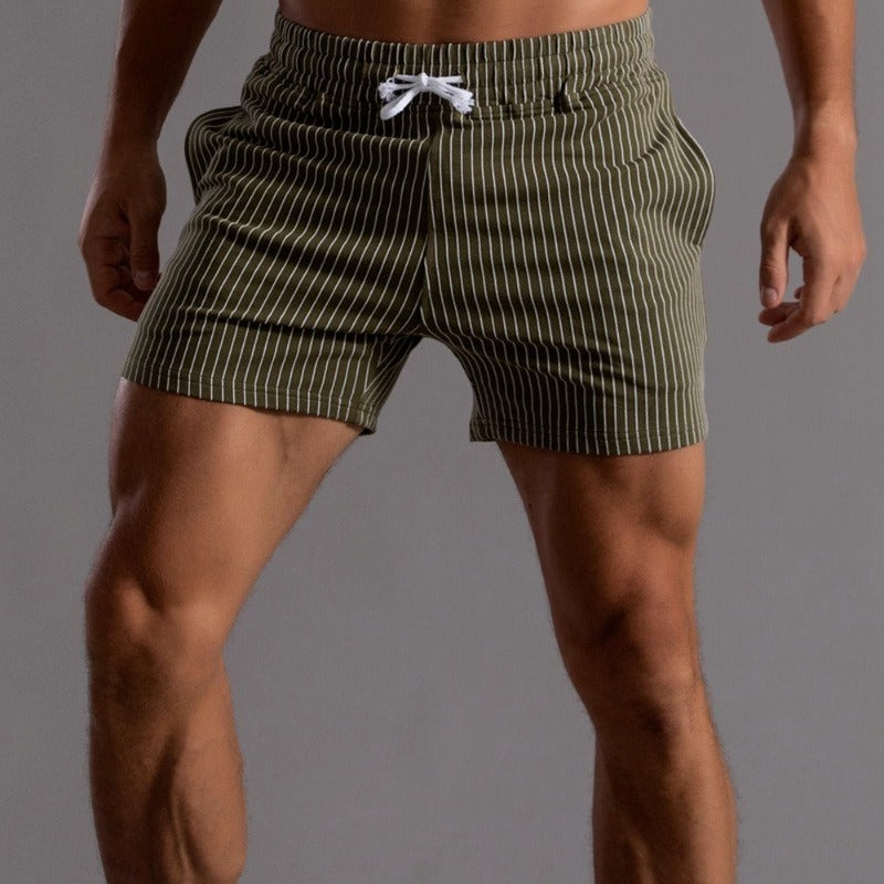 Azriel Flex Shorts | Men’s Super-Stretch Fitness Shorts-Green-M-State of Style