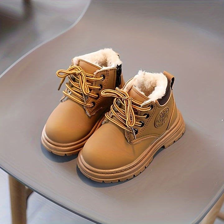 Waterproof fleece autumn boots for boys – with warm lining & profiled sole