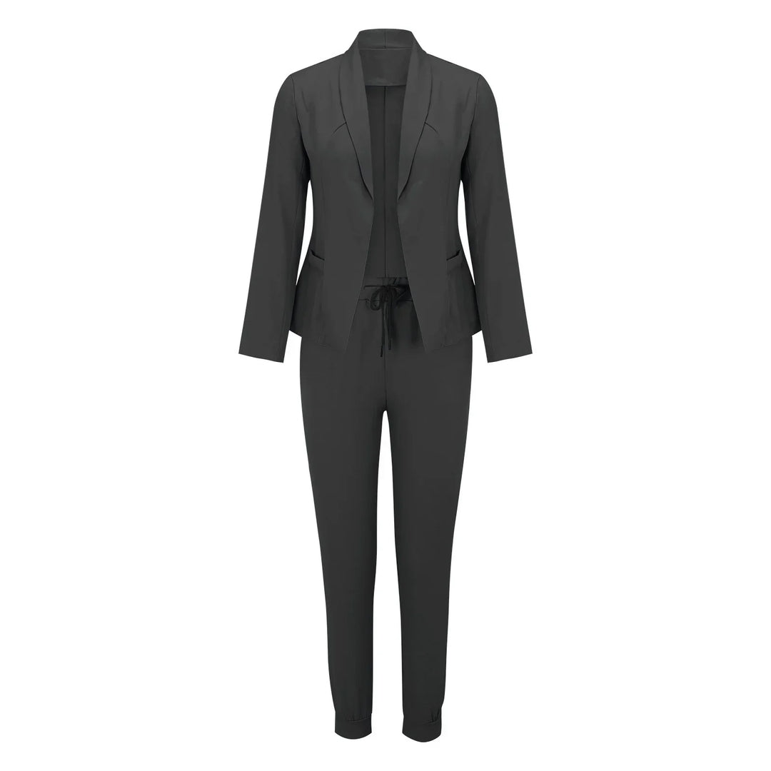 Casual two-piece set with tie belt – Liora