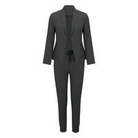 Casual two-piece set with tie belt – Liora