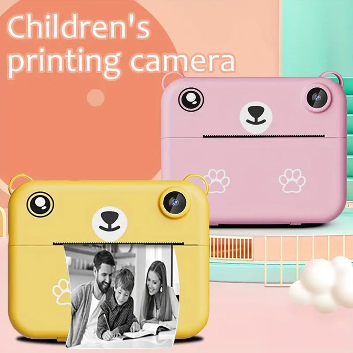Instant camera for children with 1080p video, print function and accessories