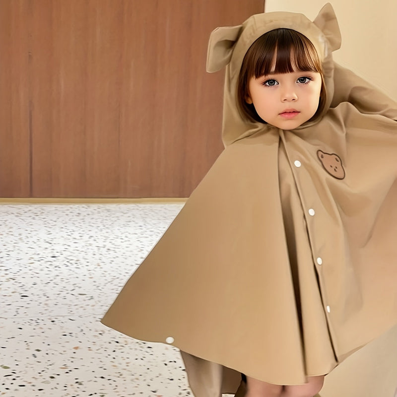 Children's raincoat with bear or rabbit design – waterproof & lightweight for autumn magic