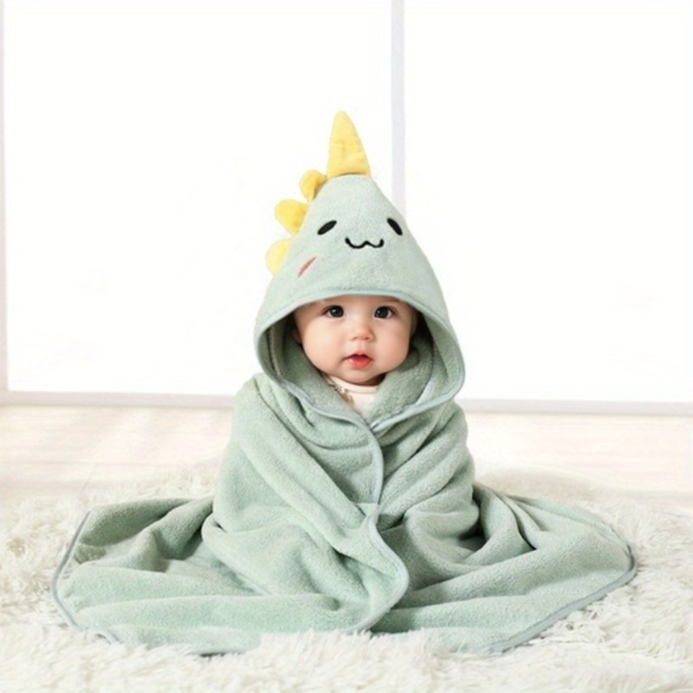 Baby bath cape with hood – SnuggleSplash-Dinosaur-State of Style