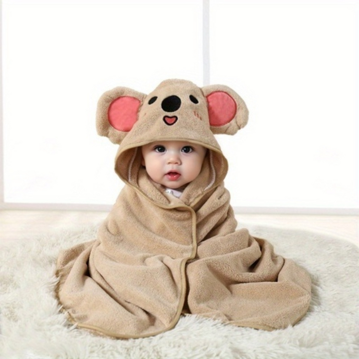 Baby bath cape with hood – SnuggleSplash-Koala-State of Style
