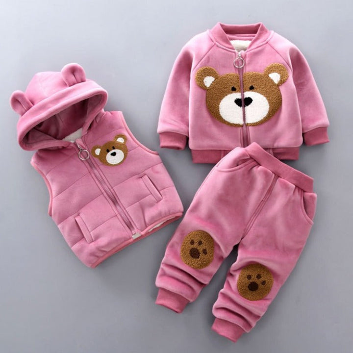Baby Winterset (Set of 3) - Finn-Dark Pink-6-12 months (80cm)-State of Style