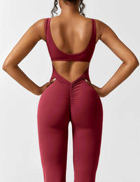 Backless jumpsuit with flared trousers – Liv-Dark blue-S-State of Style