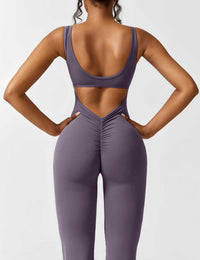 Backless jumpsuit with flared trousers – Liv-Dark blue-S-State of Style