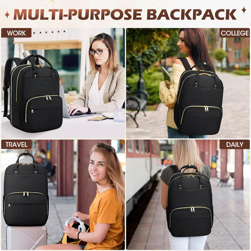 Water-Resistant Travel Laptop Backpack with Organised Compartments – 15.6" Fit